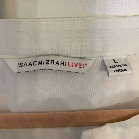 ISAACMIZRAHILIVE: BEAUTIFUL WHITE LACE OVER LAY MIDI DRESS. ABOVE KNEE. LARGE - Picture 3 of 6